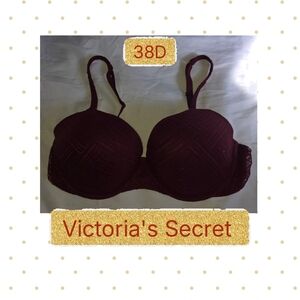 Victoria's Secret Women's Burgundy Bra Sz38D